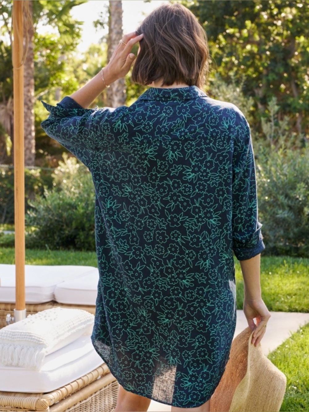 Frank & Eileen Mary Classic Italian Linen Shirt Dress - Picture 3 of 10
